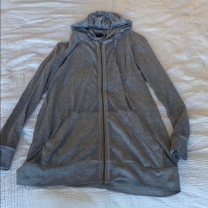 Extra long zip up sweater